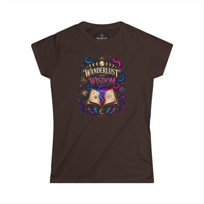 Wanderlust & Wisdom Graphic Tee — Magical Open Book Travel Shirt