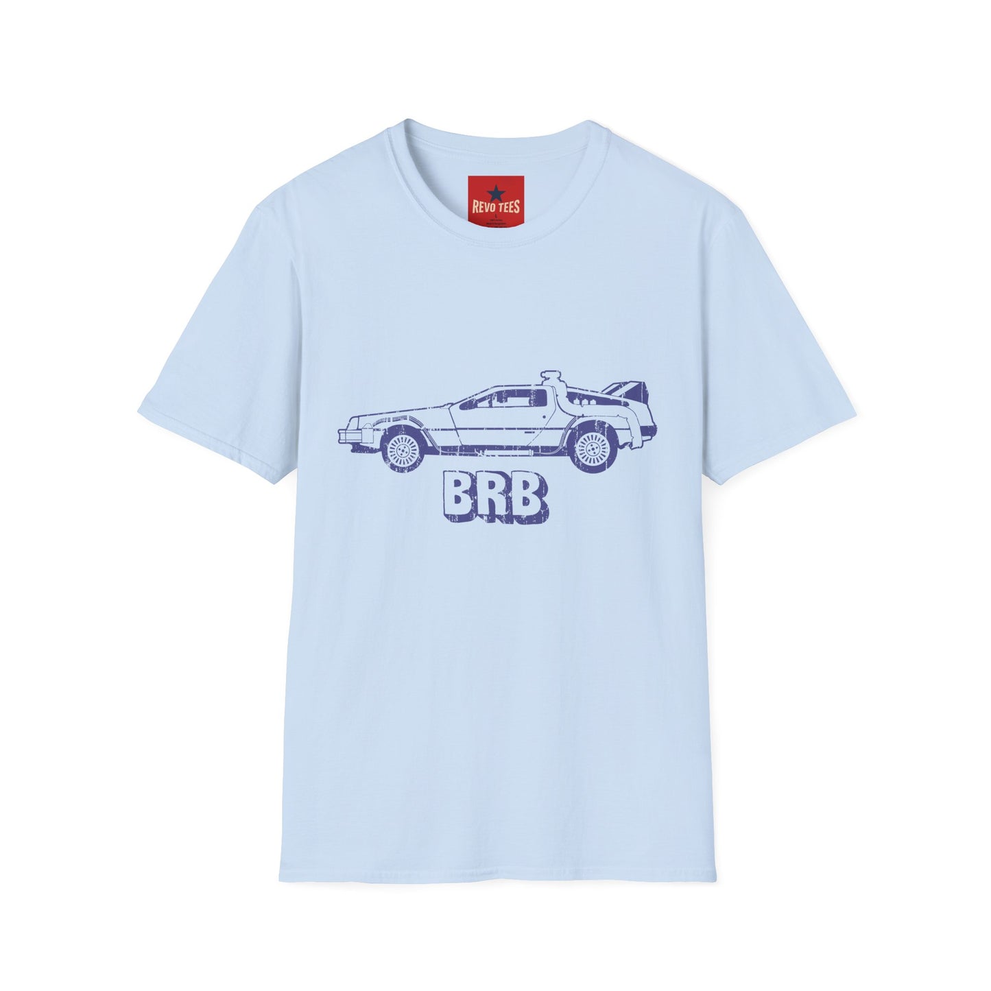 BRB DeLorean T-Shirt — Vintage Time Machine Tee for Retro & Sci‑Fi Fans