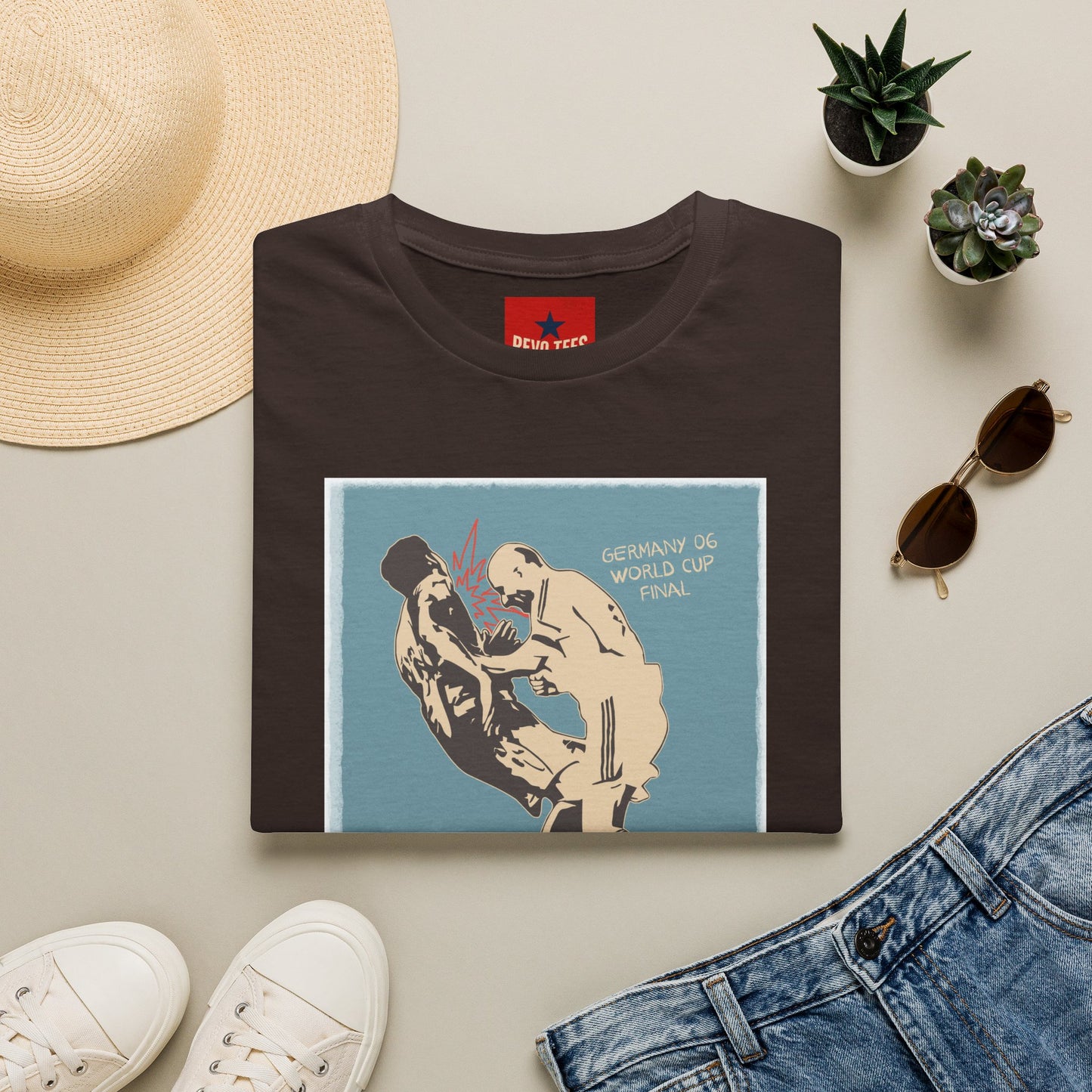 World Cup 2026 - France Headbutt Soccer T-Shirt — 2006 World Cup Retro Football Tee