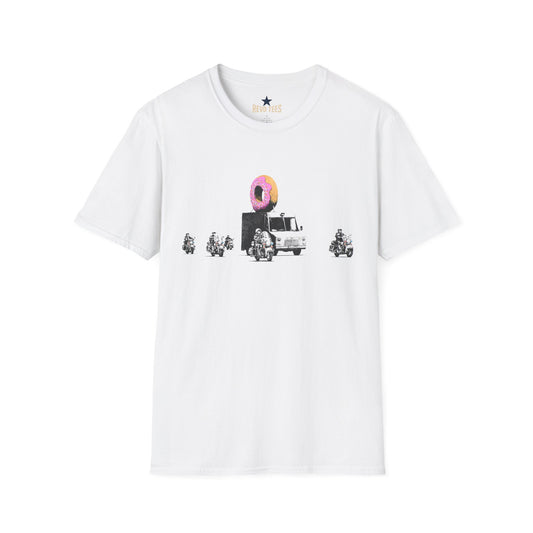 Revotees Banksy Retro Donut Food Truck T-Shirt - alternate view 2