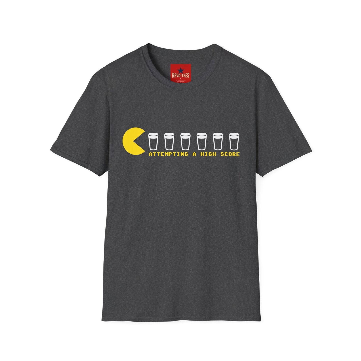 Pac-Man 'Attempting a High Score' Tee — Funny Gaming Beer T-Shirt