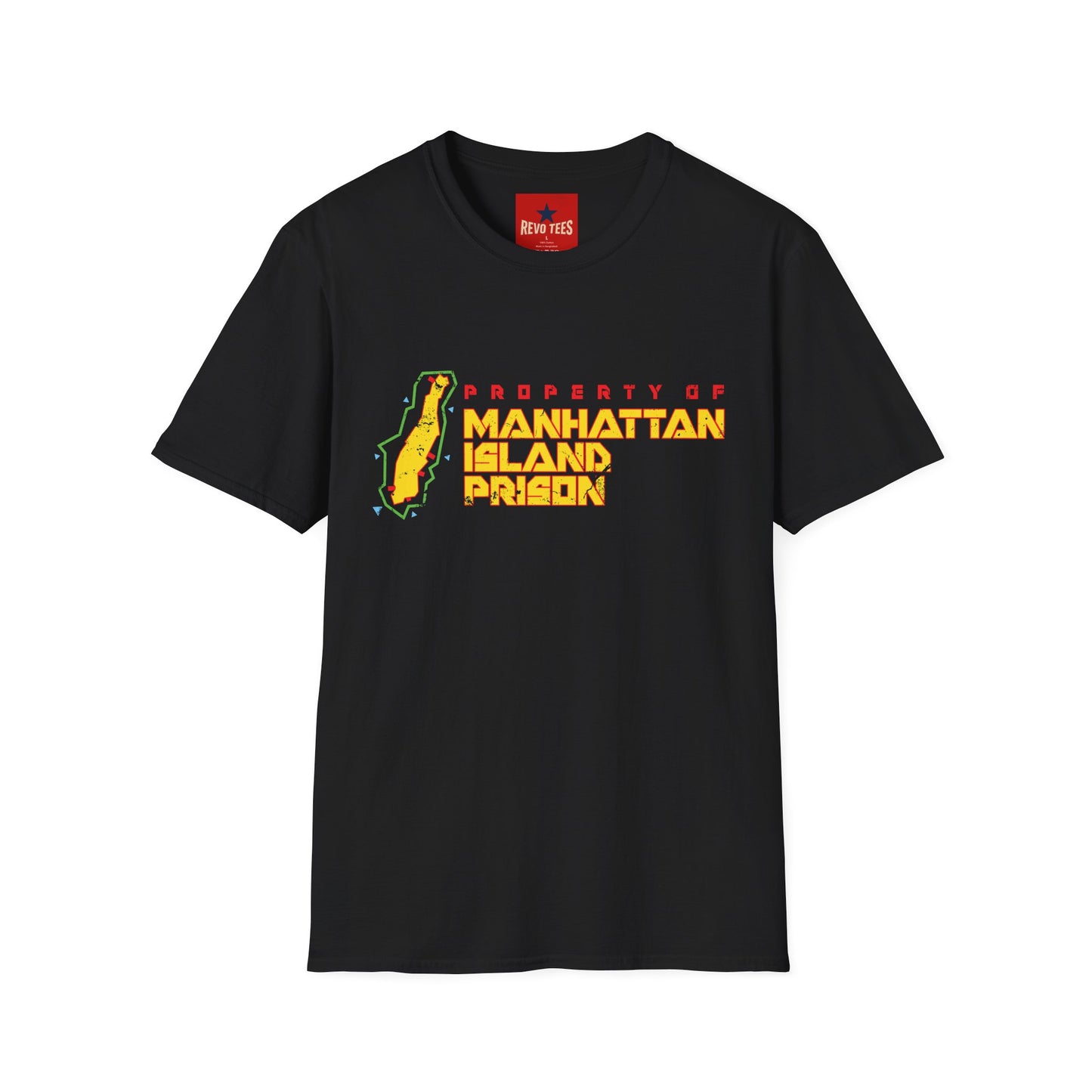 Manhattan Island Prison T-Shirt — Retro "Property of" Graphic Tee