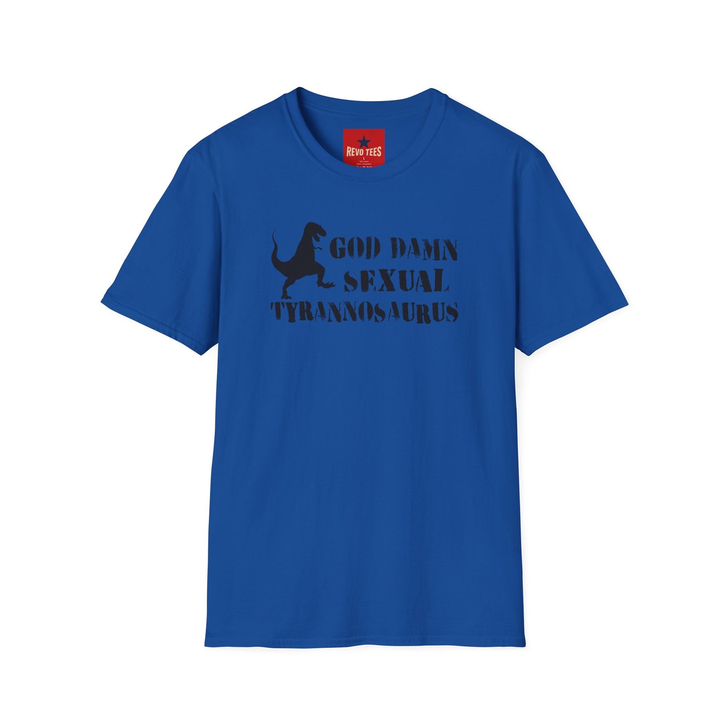 T-Shirt — "God Damn Sexual Tyrannosaurus" Funny Dino Graphic Tee