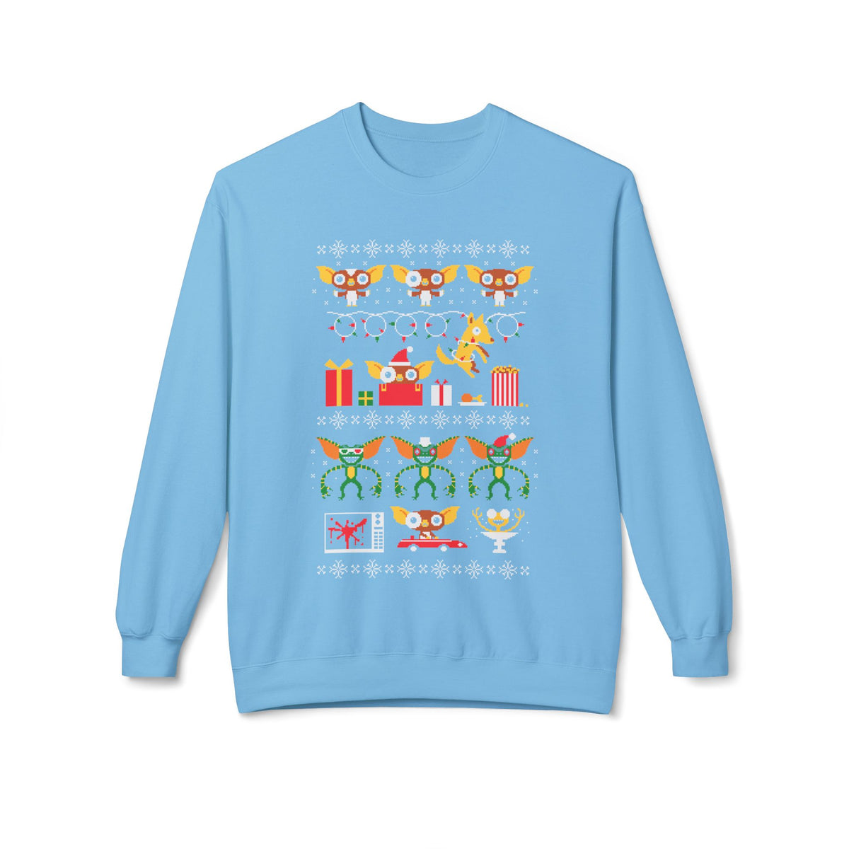 Gremlin and Mogwai Christmas Movie Ugly Sweater Crewneck Sweatshirt