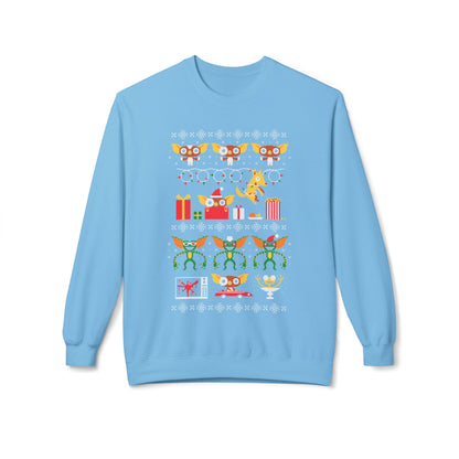 Gremlin and Mogwai Christmas Movie Ugly Sweater Crewneck Sweatshirt