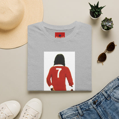 Banksy George Best Soccer Player No.7 Graphic T-Shirt — Retro Football Jersey Illustration