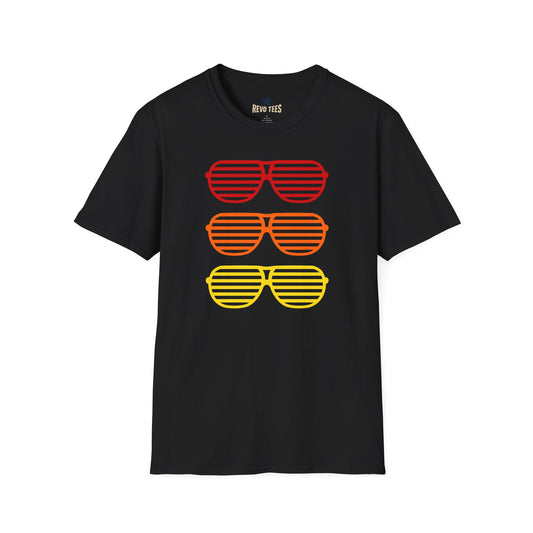 Revotees Retro Shutter Shades Gradient Graphic T-Shirt