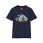 Sci‑Fi Adventure T‑Shirt — Time Traveler Crew Scene