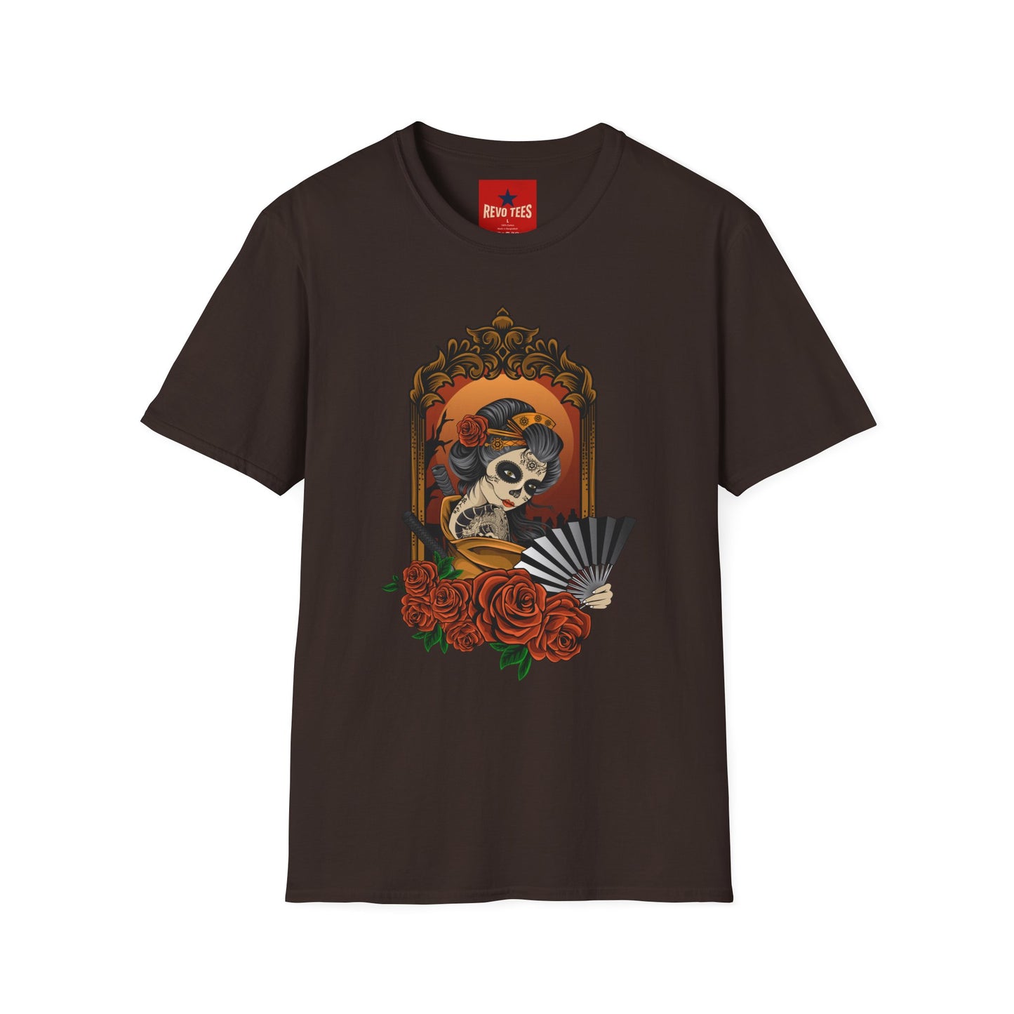 Day of the Dead Sugar Skull Tee — Vintage Floral Calavera T-Shirt