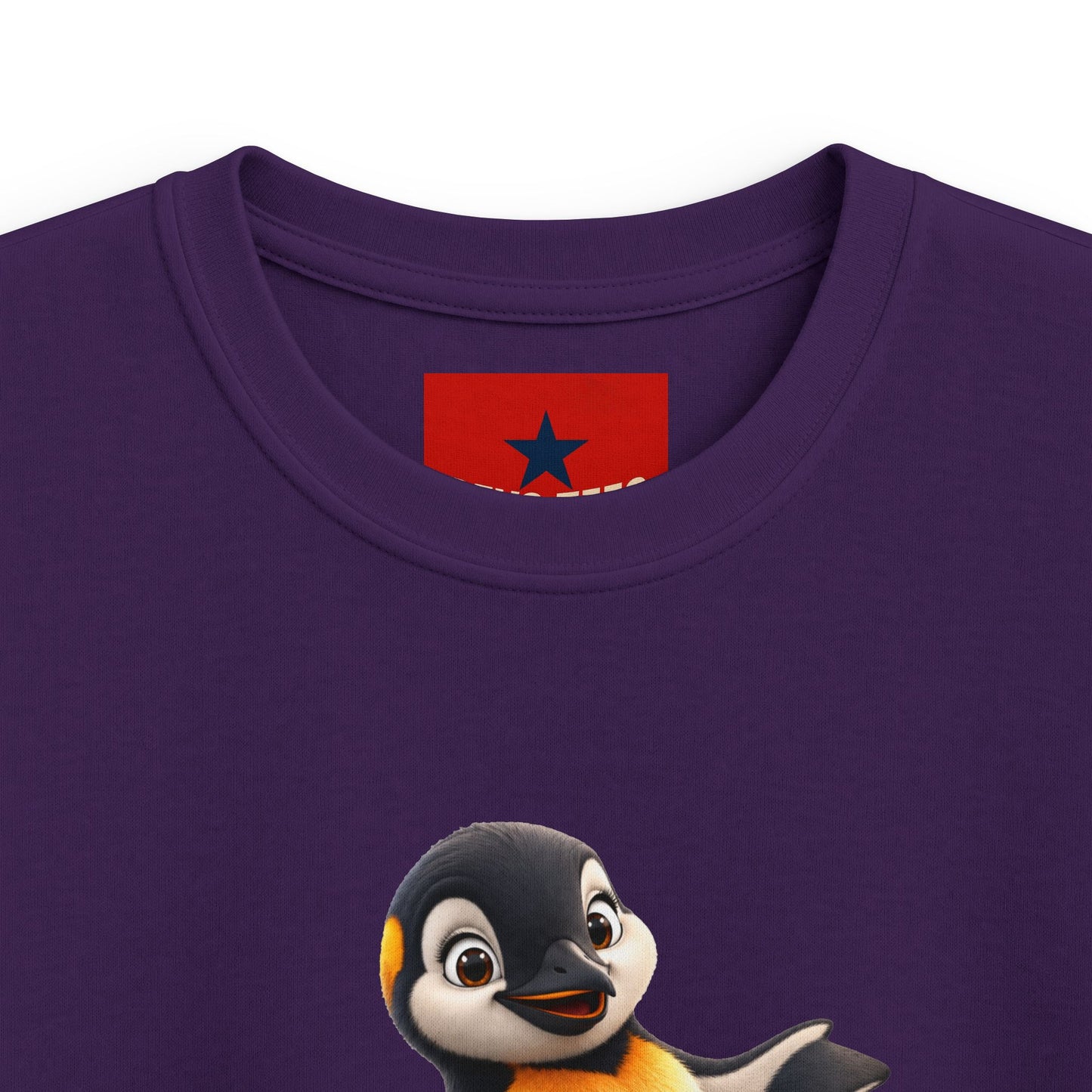 Kids Penguin Graphic Tee — Cute Dancing Penguin Shirt front and back design