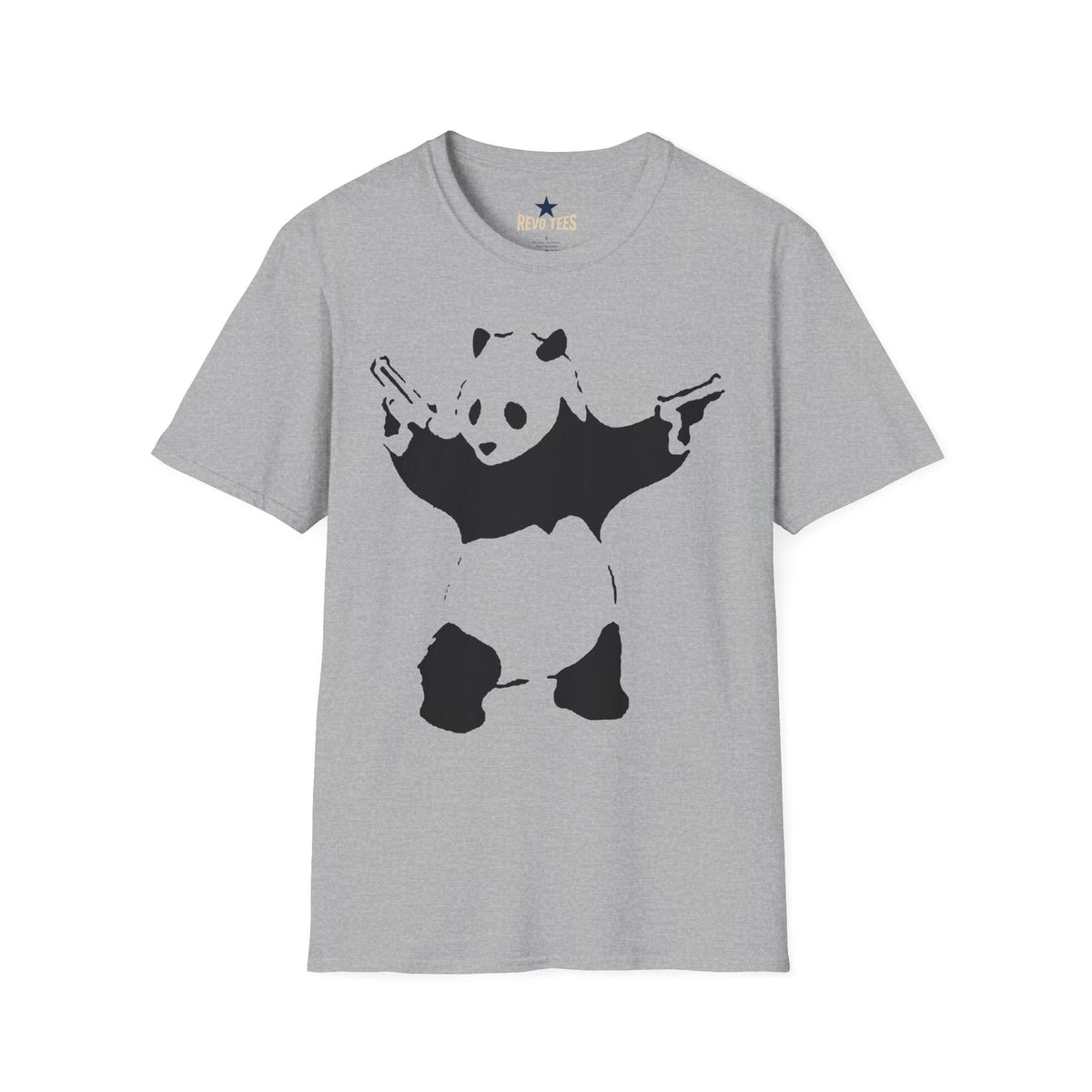 Revotees Banksy Panda Bat Cute Gothic Panda Graphic T-Shirt - alternate view 2
