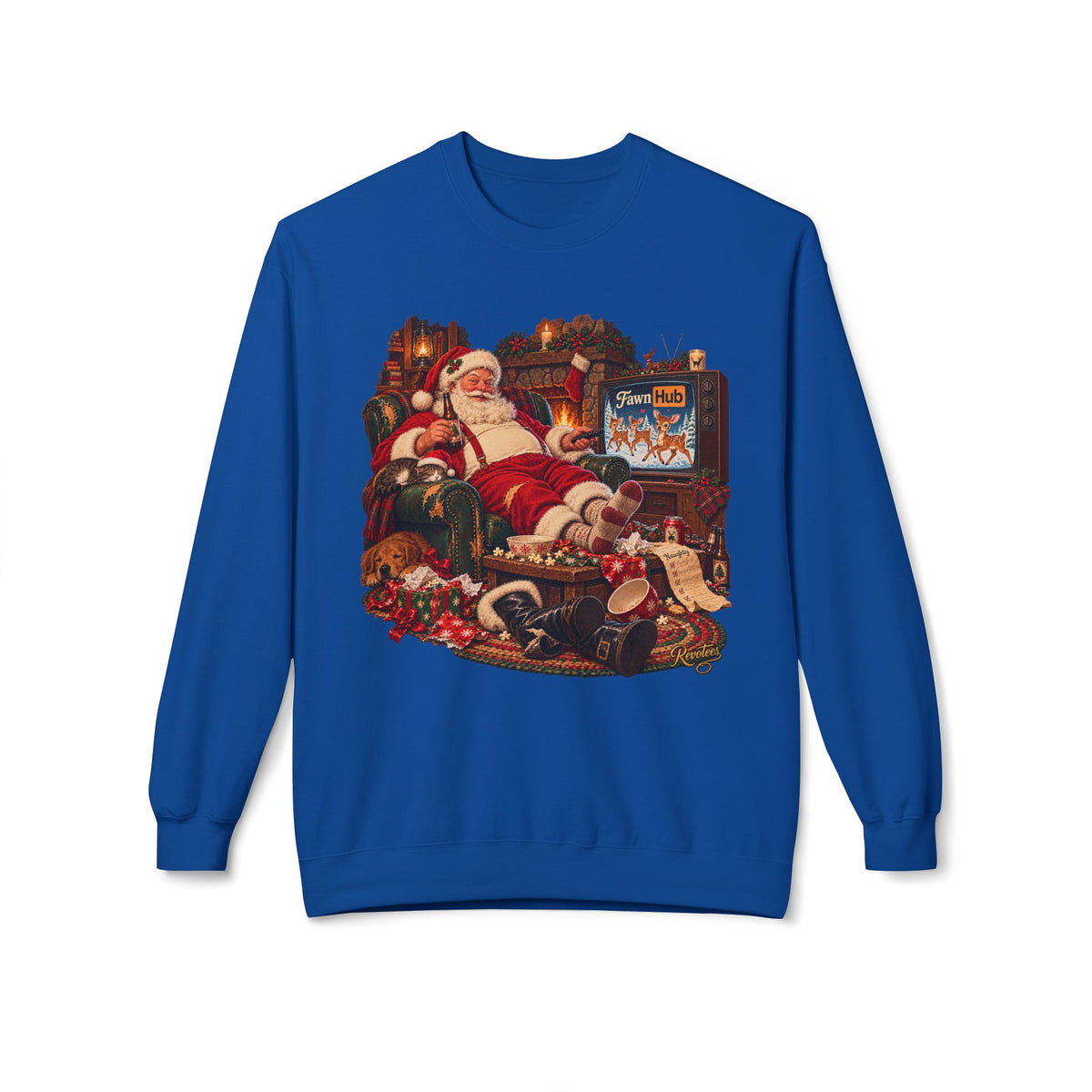 REVOTEES Santa's lil' secret - Vintage Christmas Crewneck Sweatshirt