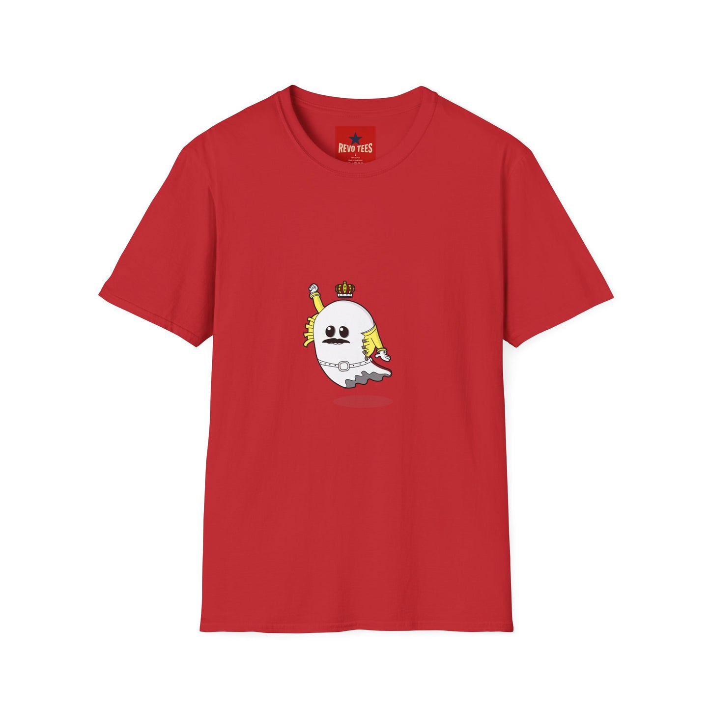 Ghost with Crown T‑Shirt — Cute Retro Cartoon Halloween Tee