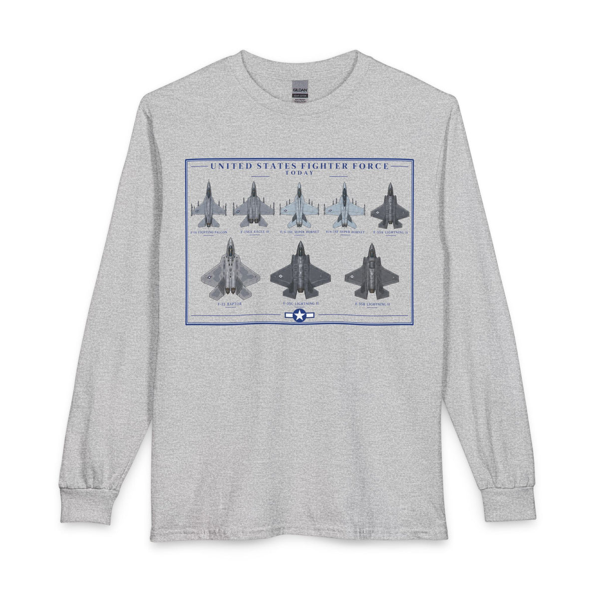 USAF Selection Today's Fleet of Fighter Jets - Long Sleeve Tee