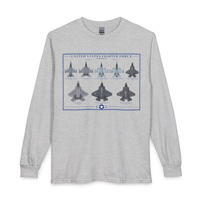 USAF Selection Today's Fleet of Fighter Jets - Long Sleeve Tee