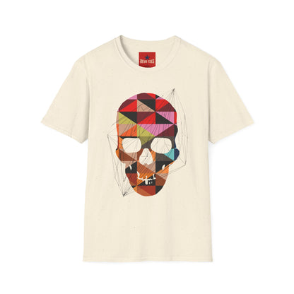 Geometric Colorblock Skull T-Shirt