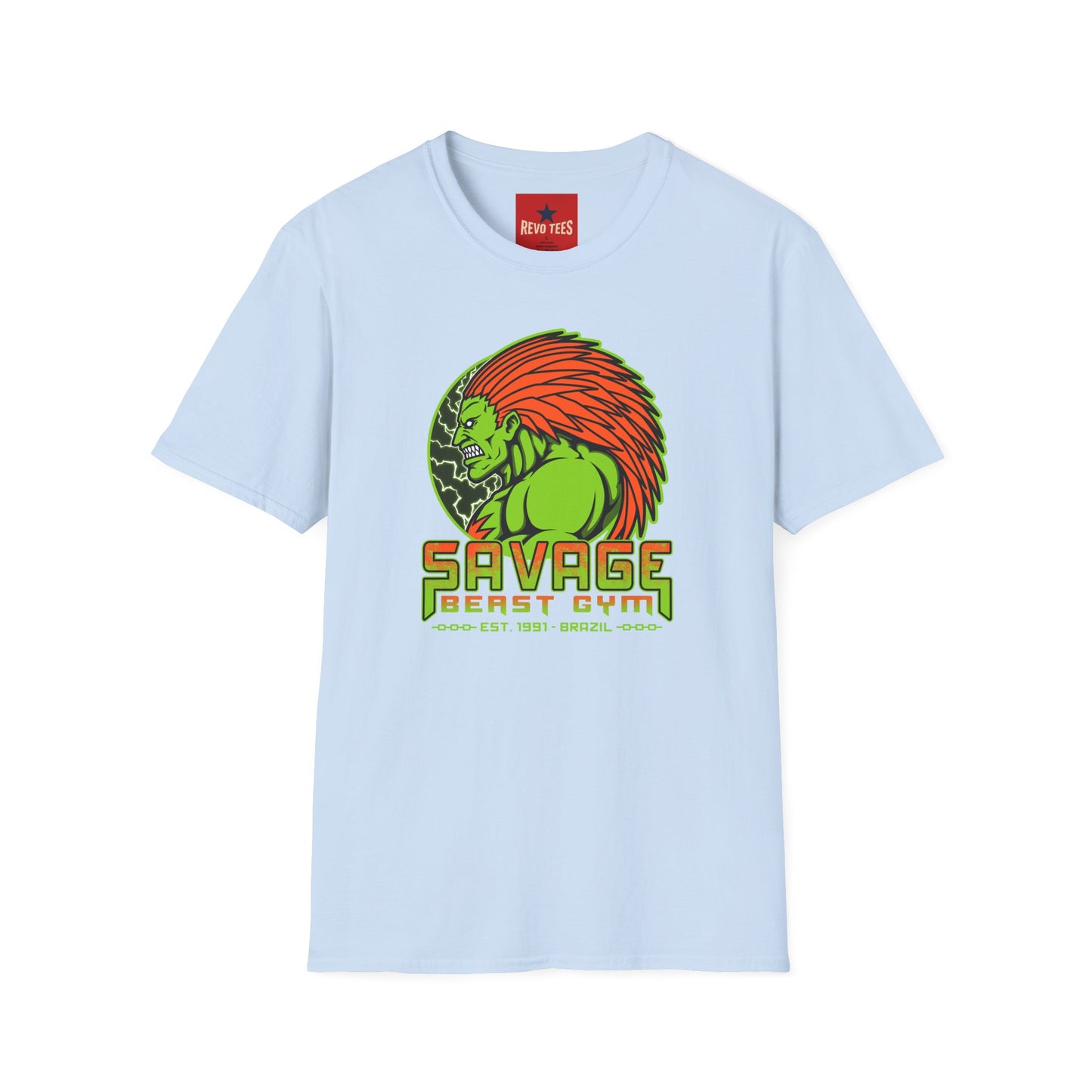 Savage Beast Gym T-Shirt — Green Muscle Warrior Graphic Tee
