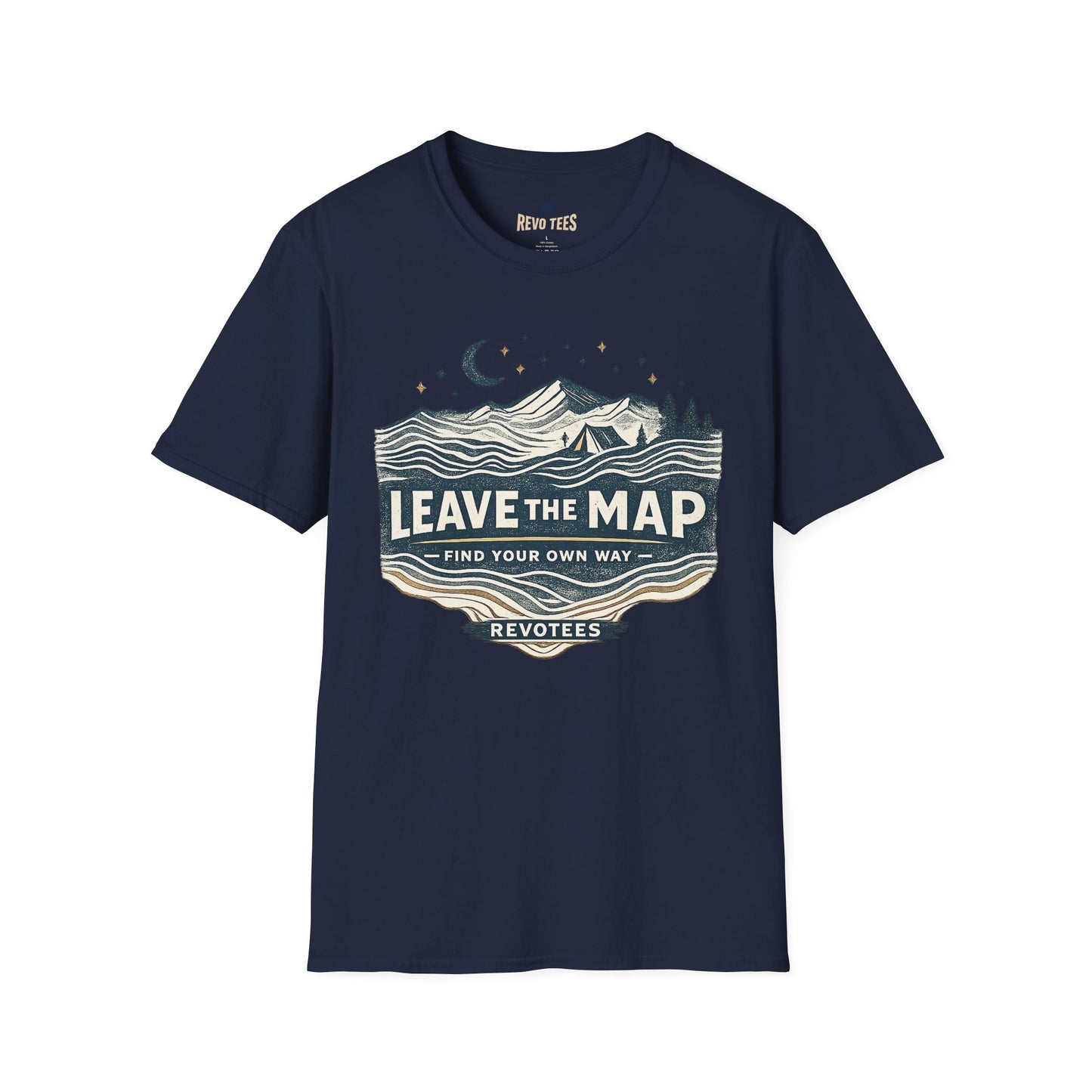 REVOTEES Leave the Map Graphic T-Shirt — Adventure Mountains Outdoor Tee