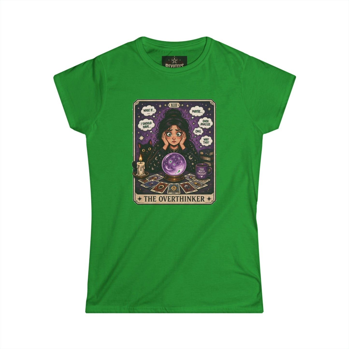 The Overthinker Tarot T‑Shirt — Women's Psychic Crystal Ball Tee