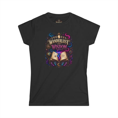 Wanderlust & Wisdom Graphic Tee — Magical Open Book Travel Shirt