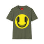 Smiley Face Headphones T-Shirt — Retro Music Lover Graphic Tee