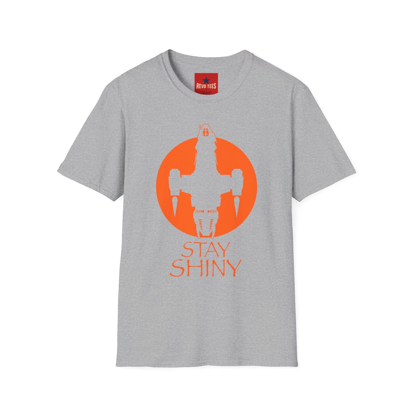 Stay Shiny T‑Shirt — Retro Firefly Ship Graphic Tee