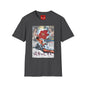 Graphic T-Shirt — Retro Japanese Floral Collage with Kanji Text