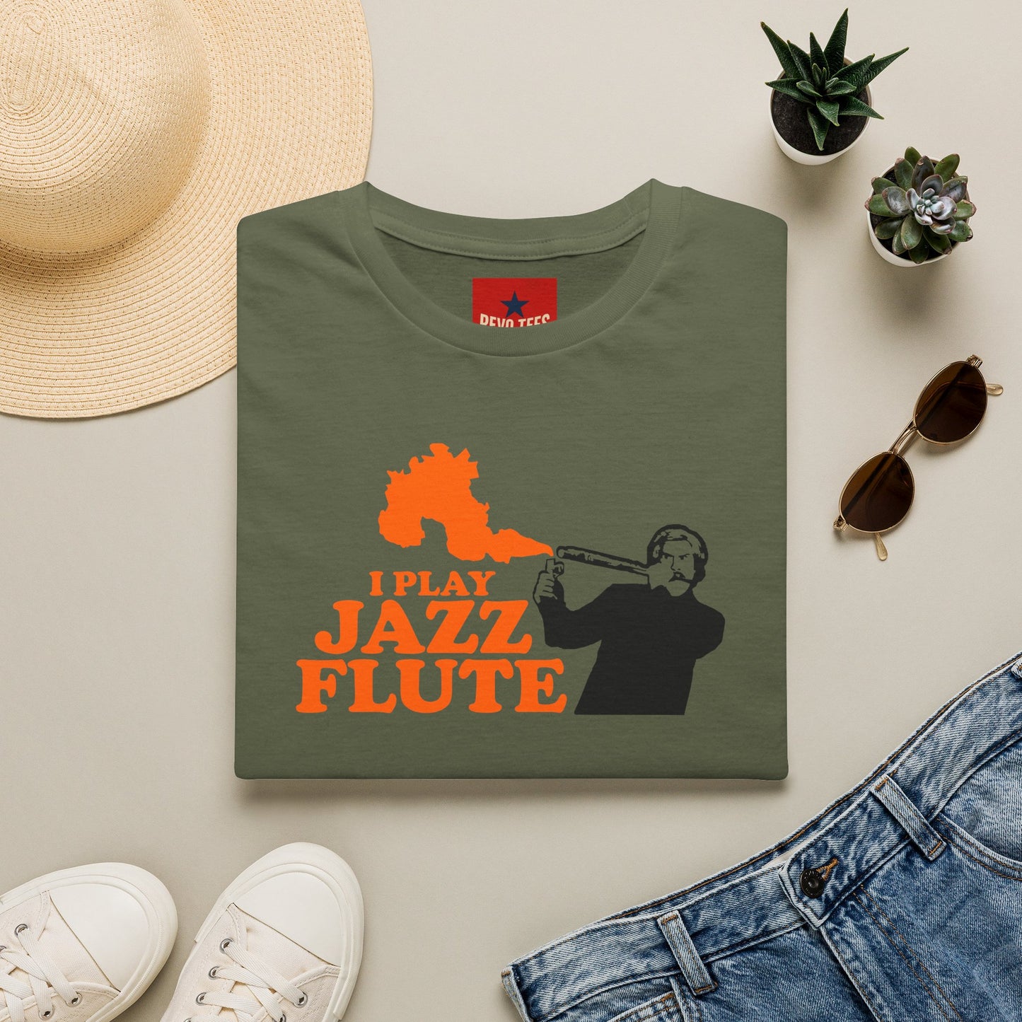 I Play Jazz Flute - Anchor Man - Unisex Softstyle T-Shirt