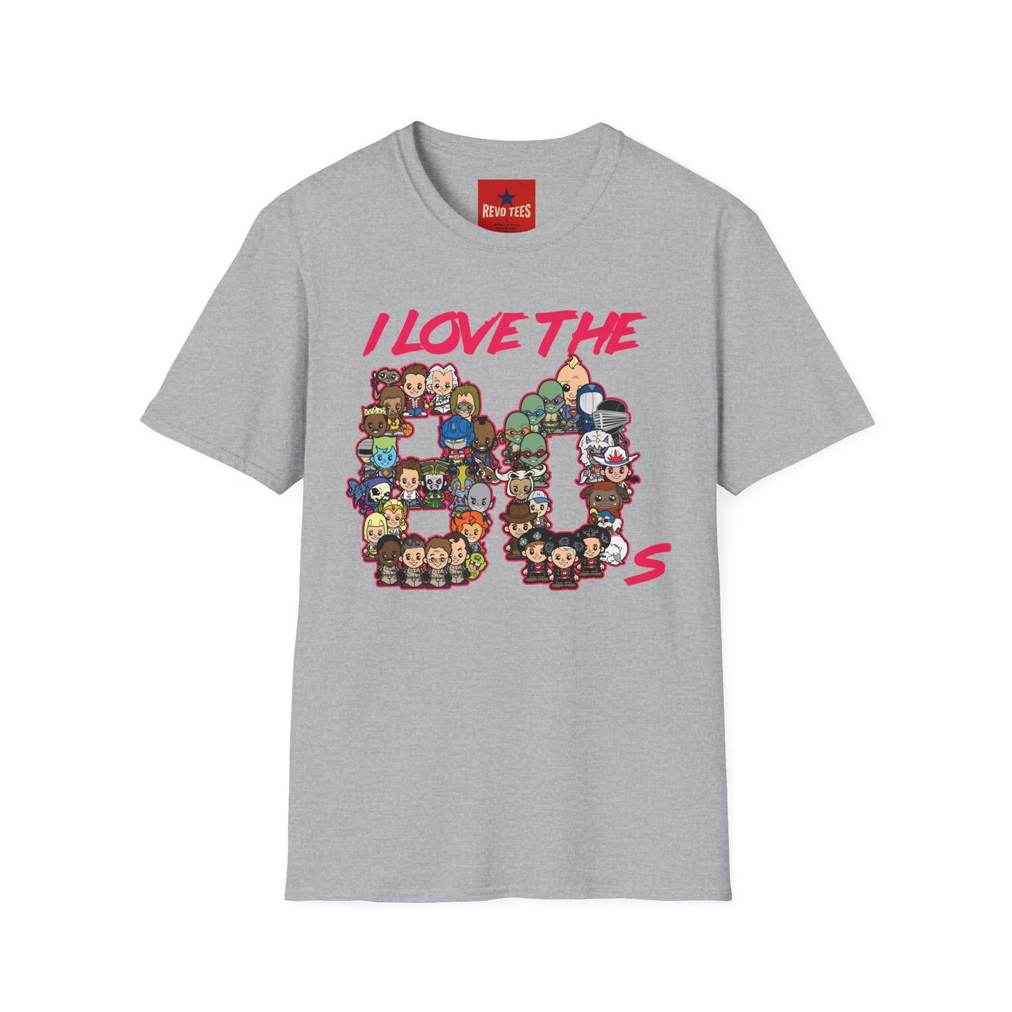 T-Shirt — "I Love the 80s" Retro Pop Culture Character Tee