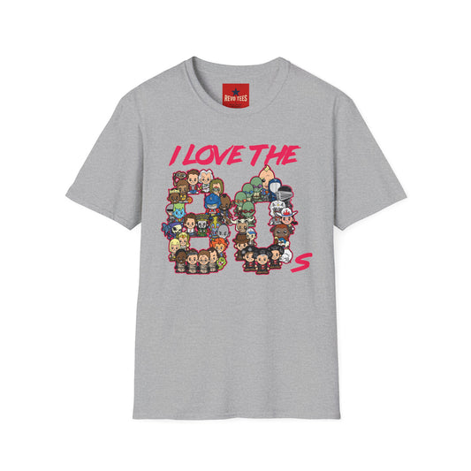 Revotees I Love the 80s Retro Pop Culture Character T-Shirt
