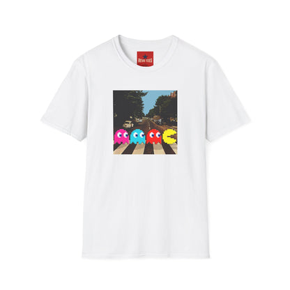 Pac‑City Arcade T‑Shirt — Retro Pixel Ghosts Crossing Graphic Tee