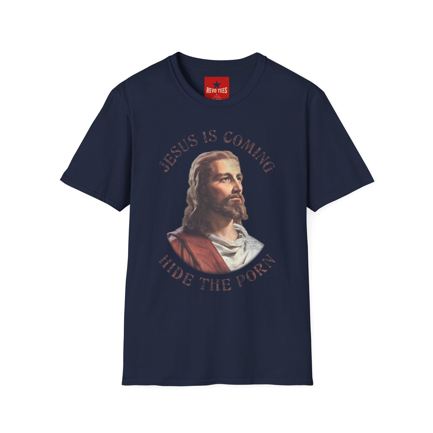 Jesus Is Coming T‑Shirt — Vintage Portrait Christian Faith Tee