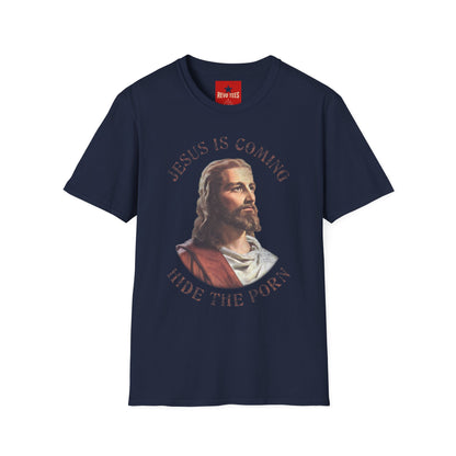 Jesus Is Coming T‑Shirt — Vintage Portrait Christian Faith Tee