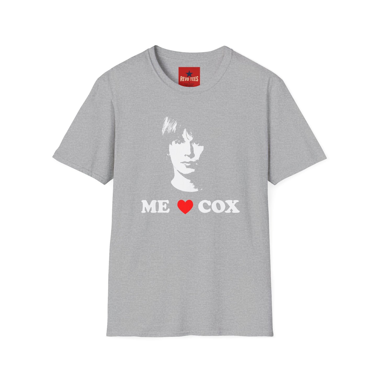 T-Shirt — 'ME LOVE COX' Retro Portrait Tee (Vintage Rock Fan Shirt)