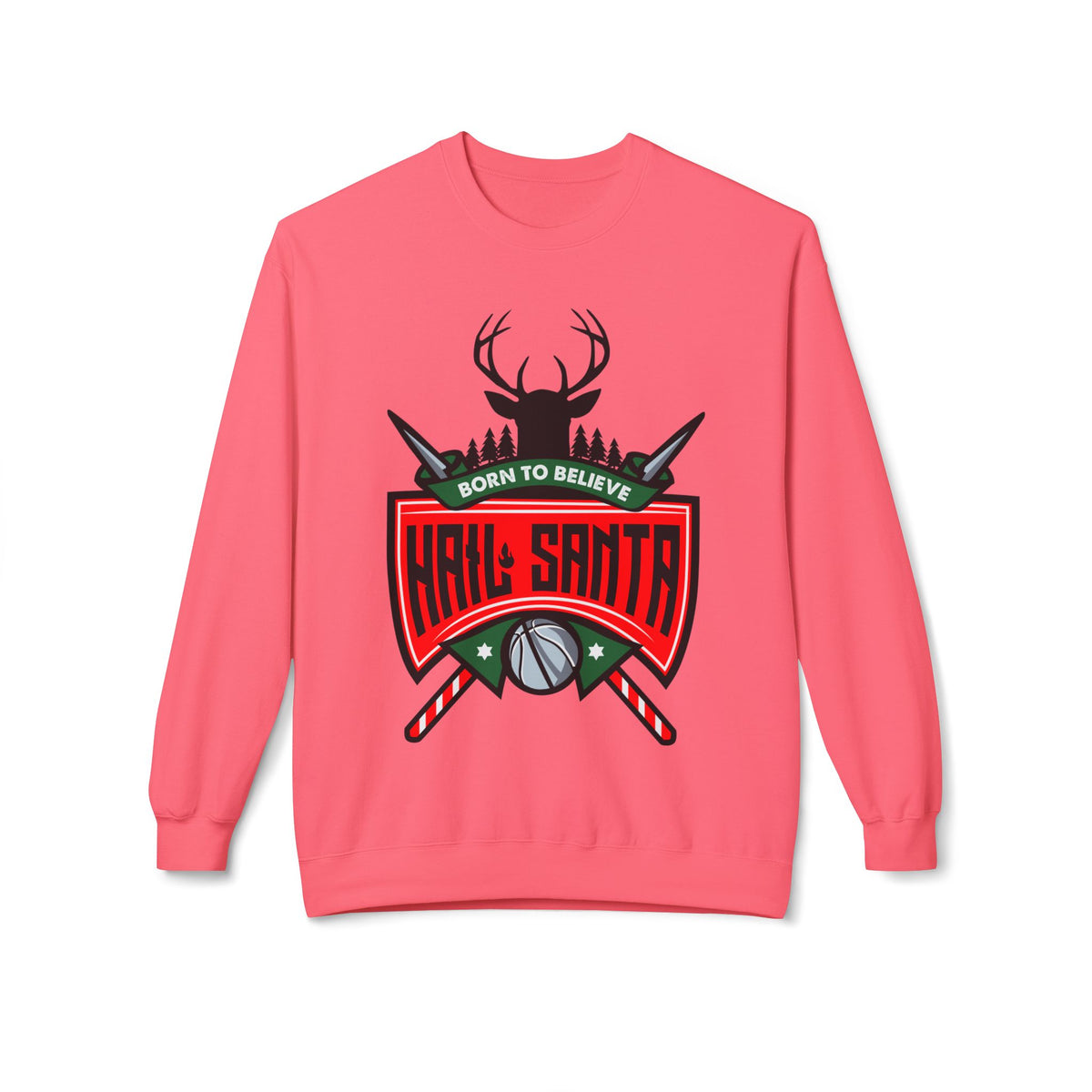 "Hail Santa" Masonic Christmas Crested Crewneck