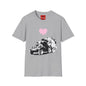 Banksy T-Shirt — Pink Drip Heart with Tank Graffiti Tee