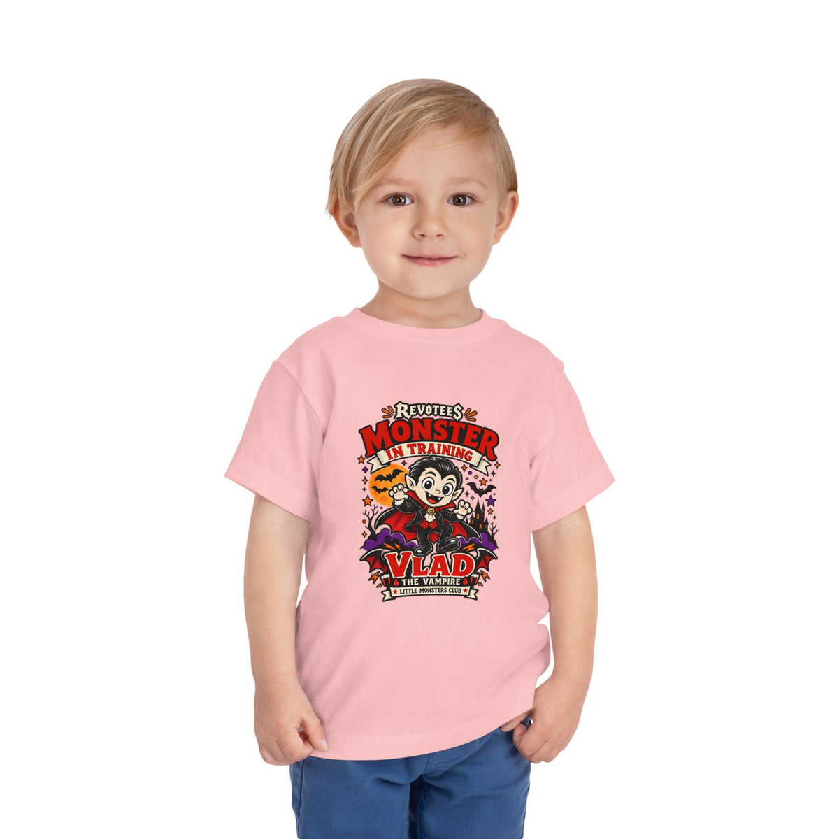 REVOTEES Toddler Monster In Training Tee — 'Vlad the Vampire' Halloween Kids Shirt