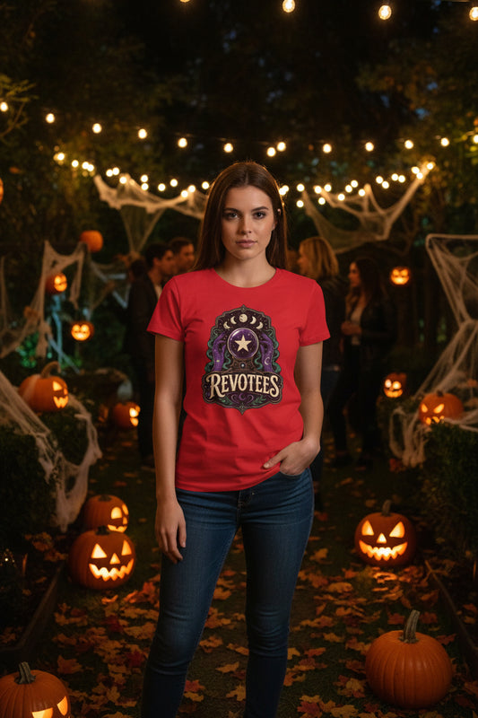 Revotees Mystic Star Women's Tee — Celestial Astrology Graphic Shirt