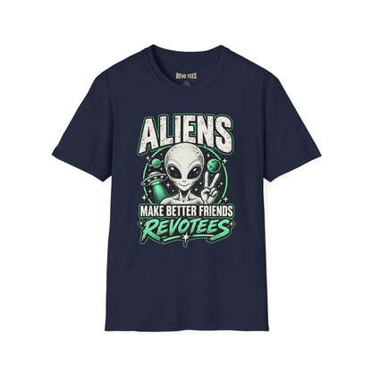 REVOTEES "Aliens Make Better Friends Revotees" Sci‑Fi Tee