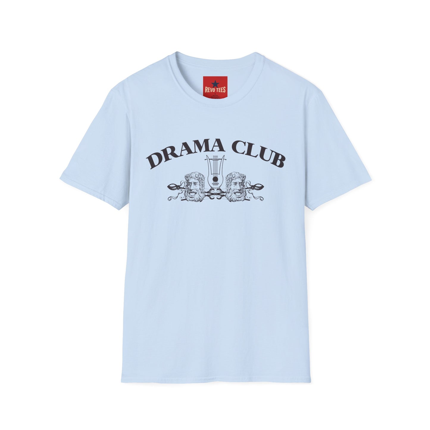 Drama Club T-Shirt — Vintage Theatrical Masks & Lyre Tee