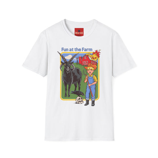 Revotees Fun at the Farm Vintage Barn Goat Graphic T-Shirt