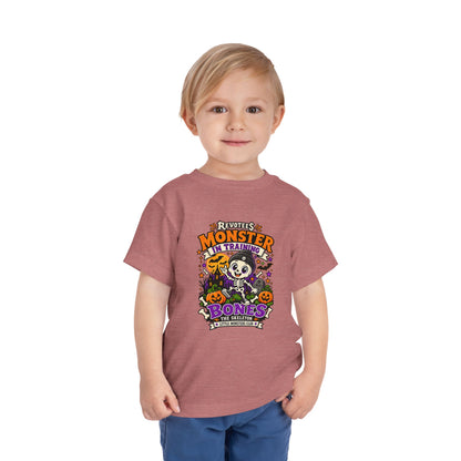 REVOTEES Toddler Tee — "Monster in Training" Cute Skeleton Halloween Shirt