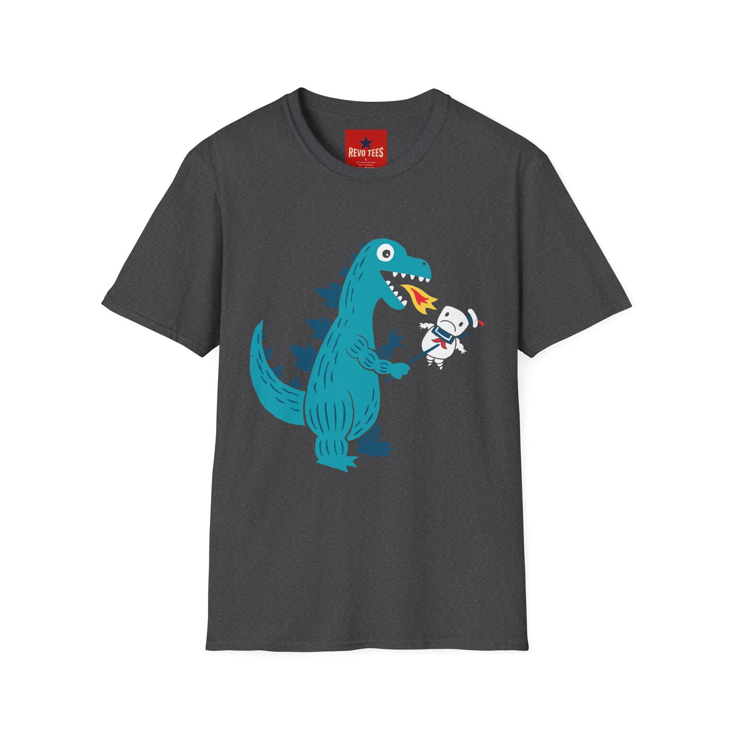 Dino vs. Astronaut Graphic T-Shirt — Cute Cartoon Monster Tee