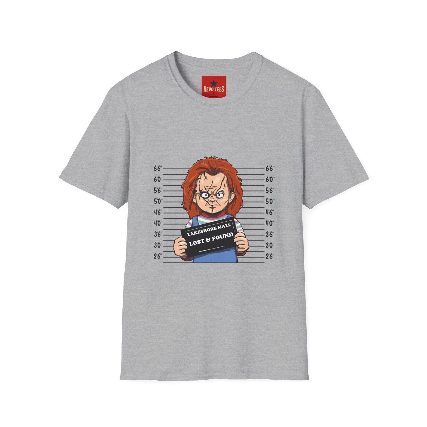 Chucky Mugshot Graphic T-Shirt — Horror Movie Villain Tee