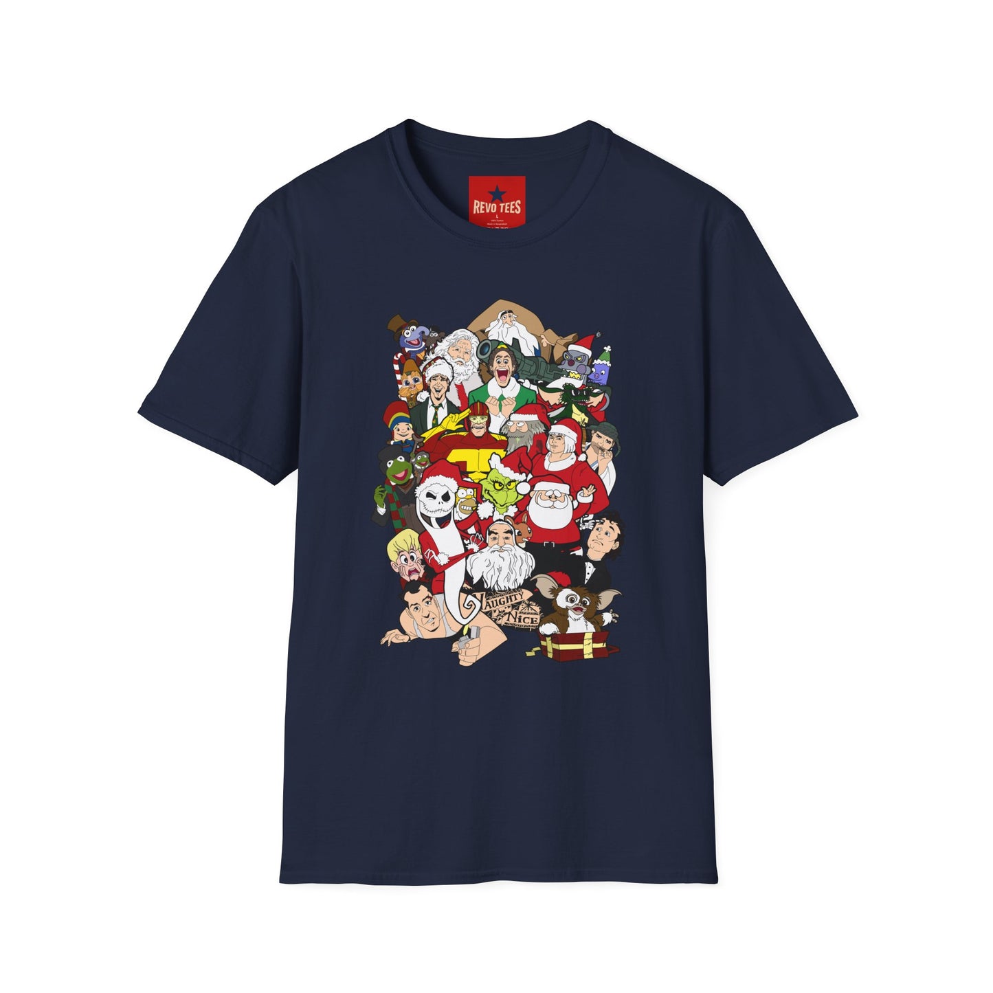 Holiday Movie Characters T-Shirt — Christmas Classic Characters Collage