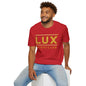 LUX Nightclub Graphic T-Shirt — Retro Marquee Sign Tee for Club Fans & Party Nights