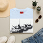 Banksy Tank Lineup Graphic T-Shirt — Stencil Military Tanks Design