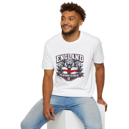World Cup 2026 England Three Lions — Vintage Three Lions Flag Football Tee