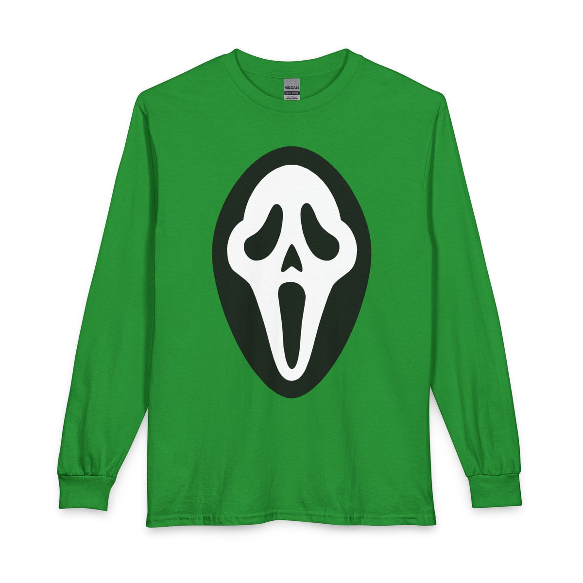 Ghostface Mask Long Sleeve Shirt — Horror Movie Scream Tee for Halloween