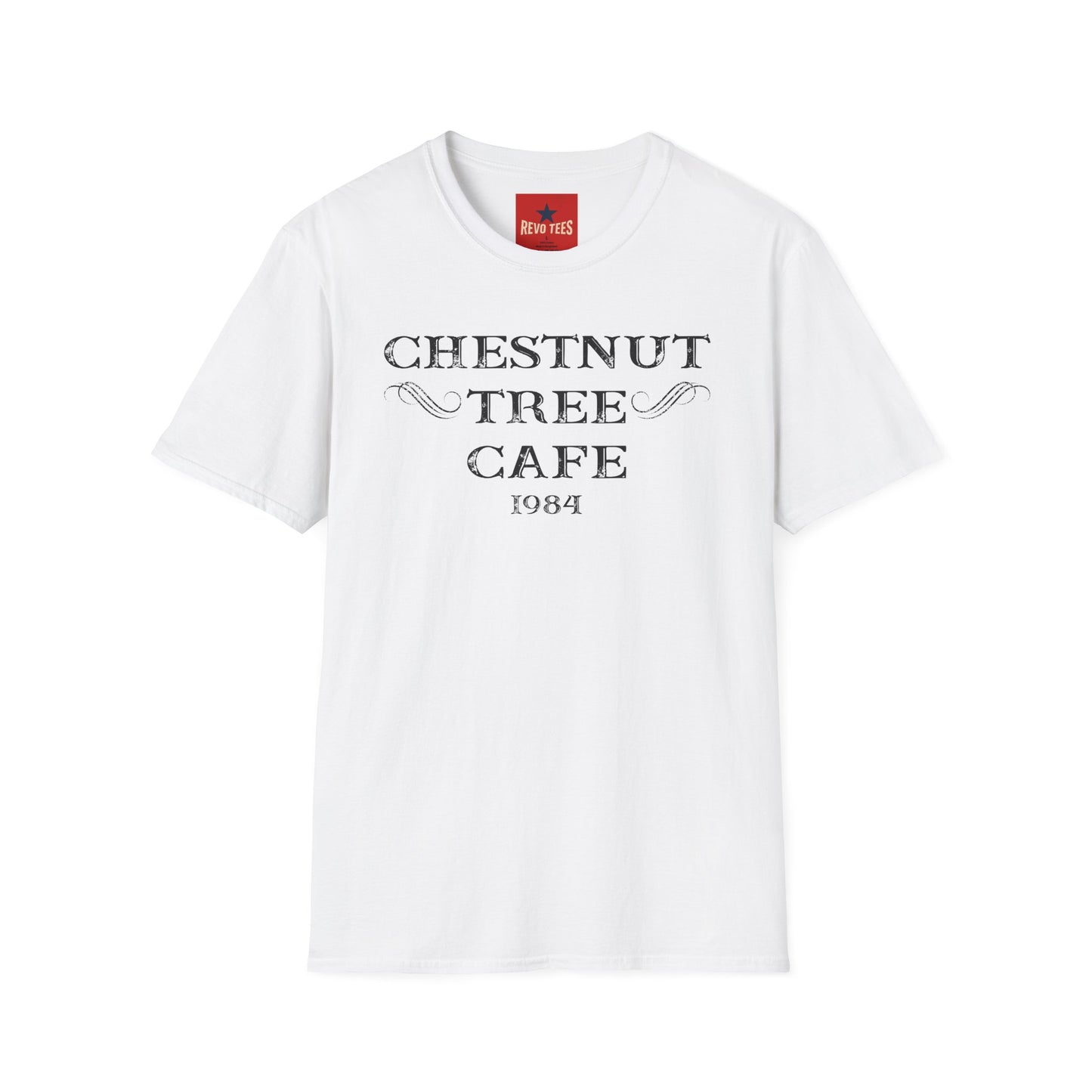 Chestnut Tree Cafe 1984 T-Shirt — Vintage Café Logo Tee